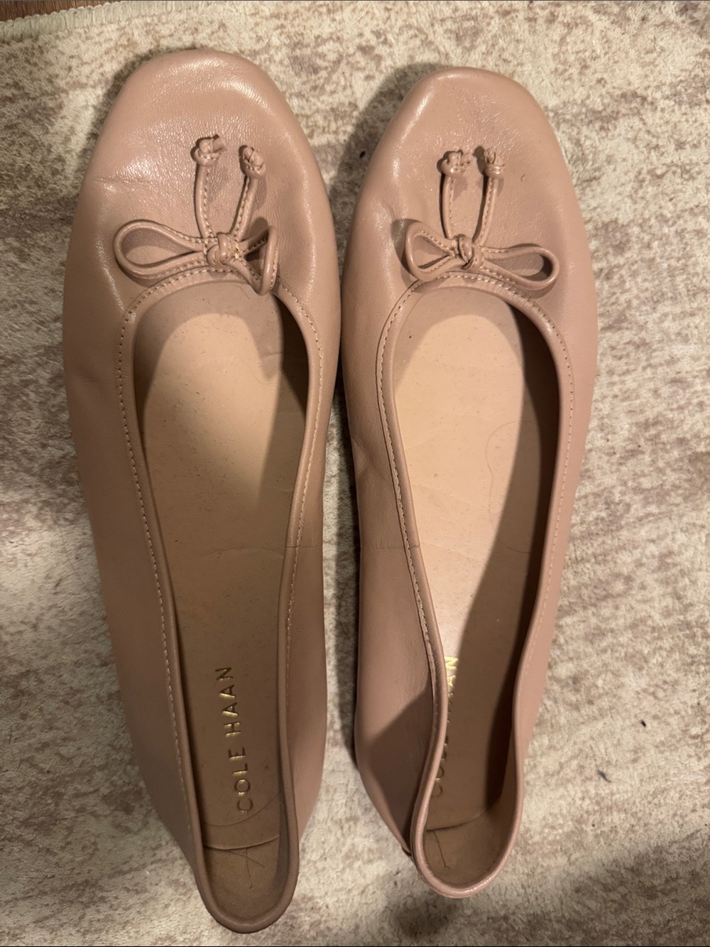 Cole Haan Leather Ballet Flats nude